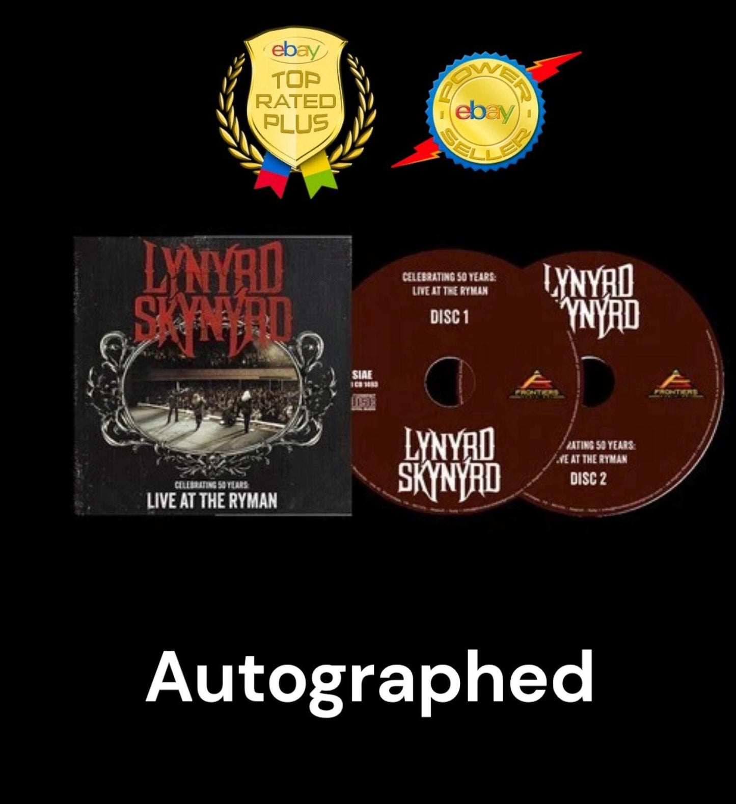 AUTOGRAPHED Lynyrd Skynyrd Celebrating 50 Years Live At The Ryman 2 CD Ships Now