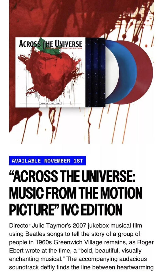 Across The Universe Music From The Motion Picture IVC Deluxe Edition Vinyl 3LP