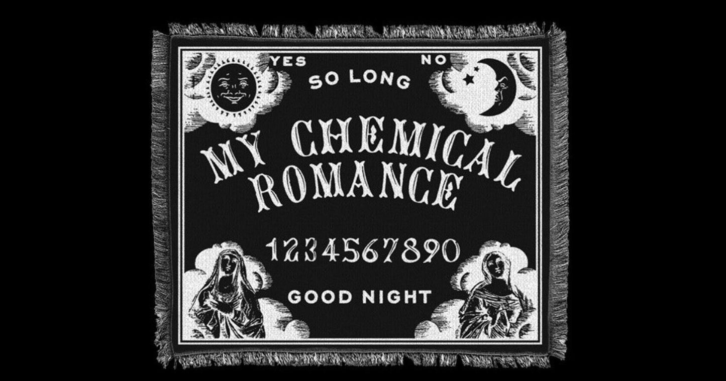 My Chemical Romance MCR SPIRIT BOARD THROW BLANKET BRAND NEW SOLD OUT