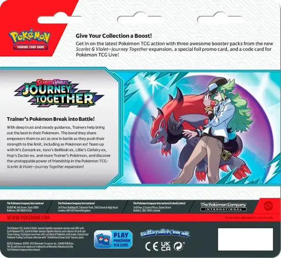 Pokémon - Trading Card Game - Scarlet & Violet Journey Together 3 Pk Booster - Styles May Vary