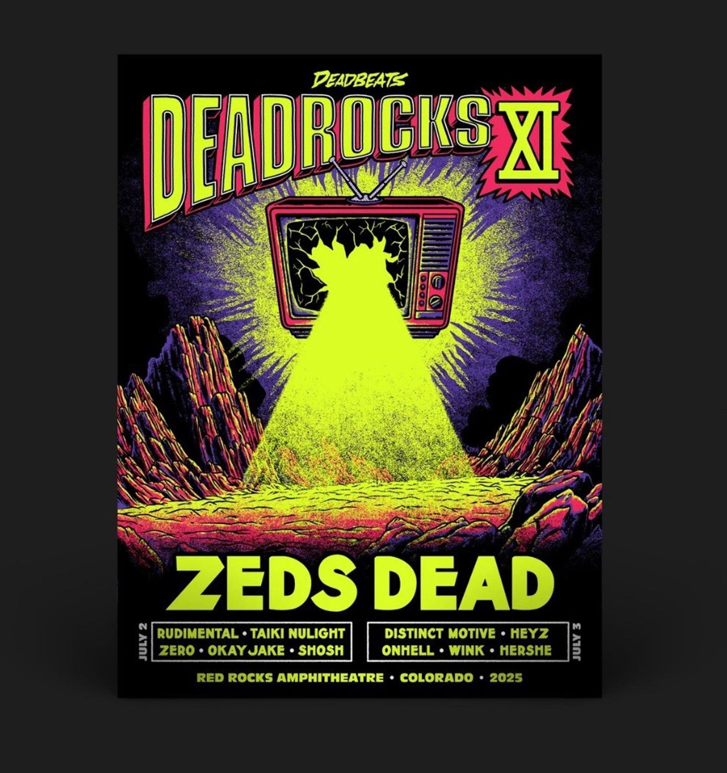Deadrocks XI - Blacklight Velvet Poster