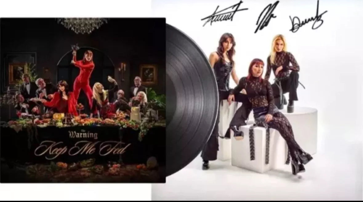 THE WARNING Keep Me Fed SIGNED Vinyl LP Autograph Insert MINT