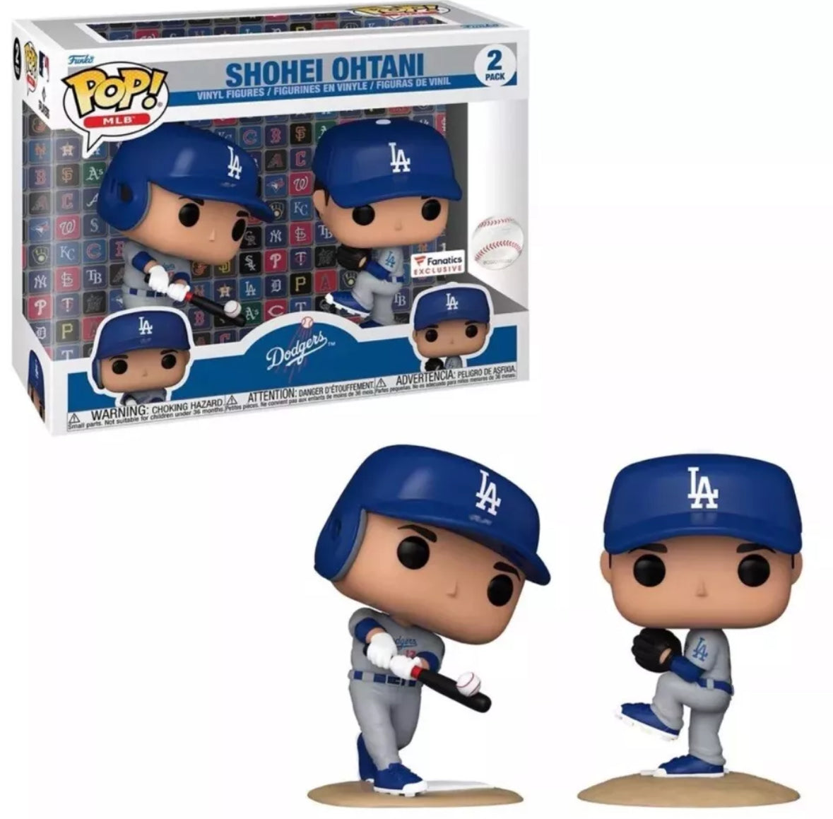 MLB Shohei Ohtani Los Angeles Dodgers Funko Fanatics Exclusive Two-Pack
