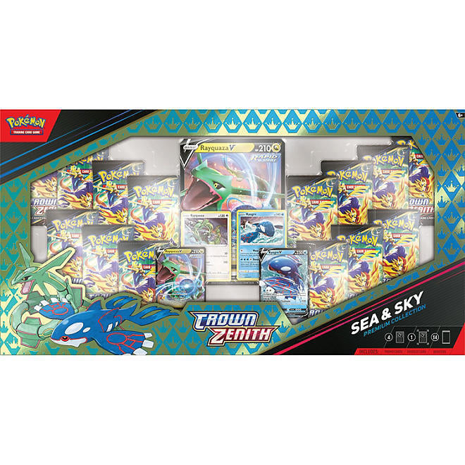 Pokemon TCG Crown Zenith Sea & Sky Premium Collection - 14 Packs