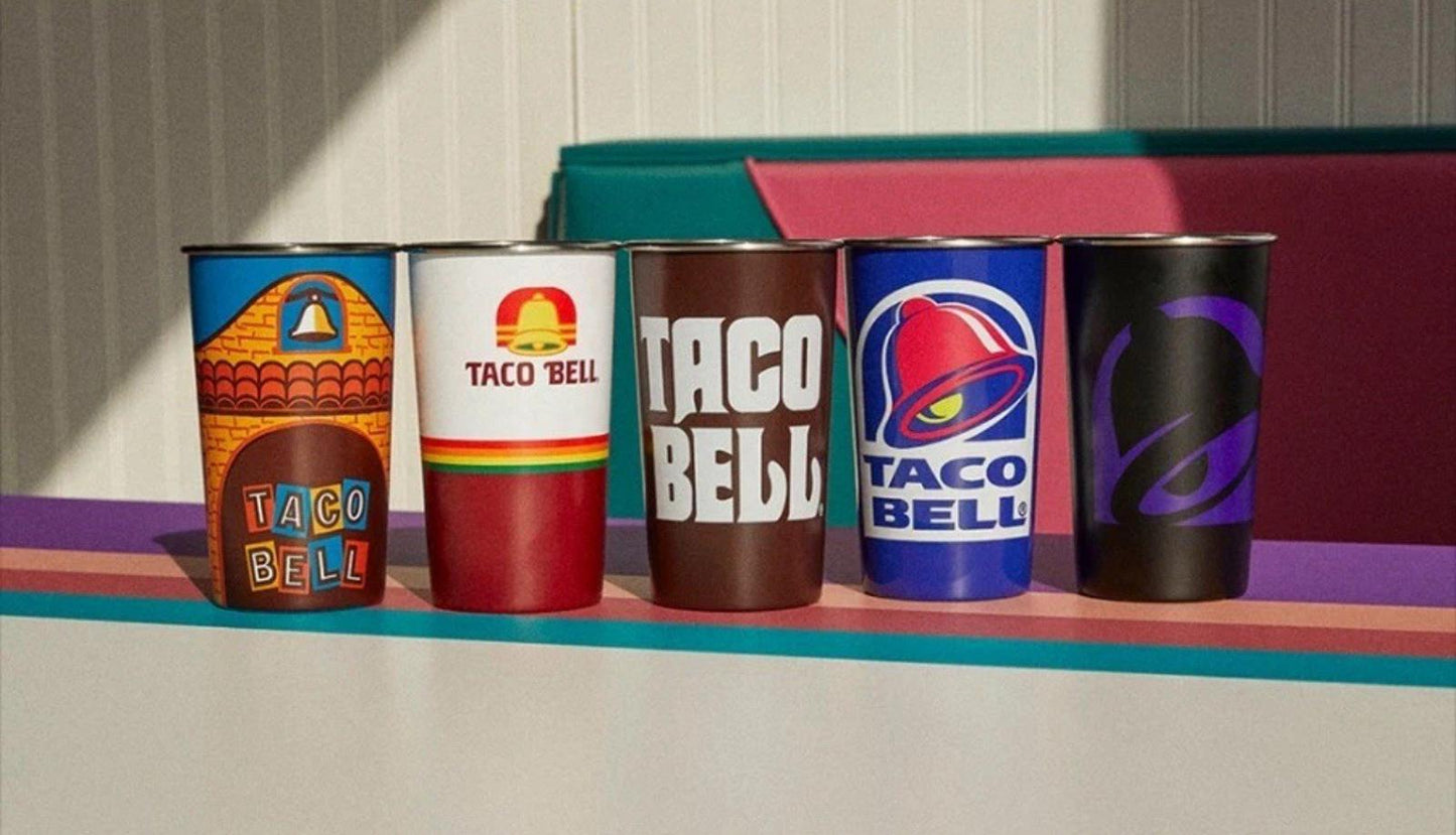 SOLD OUT Taco Bell Decades Cup Bundle Stainless Steel Cups IN HAND