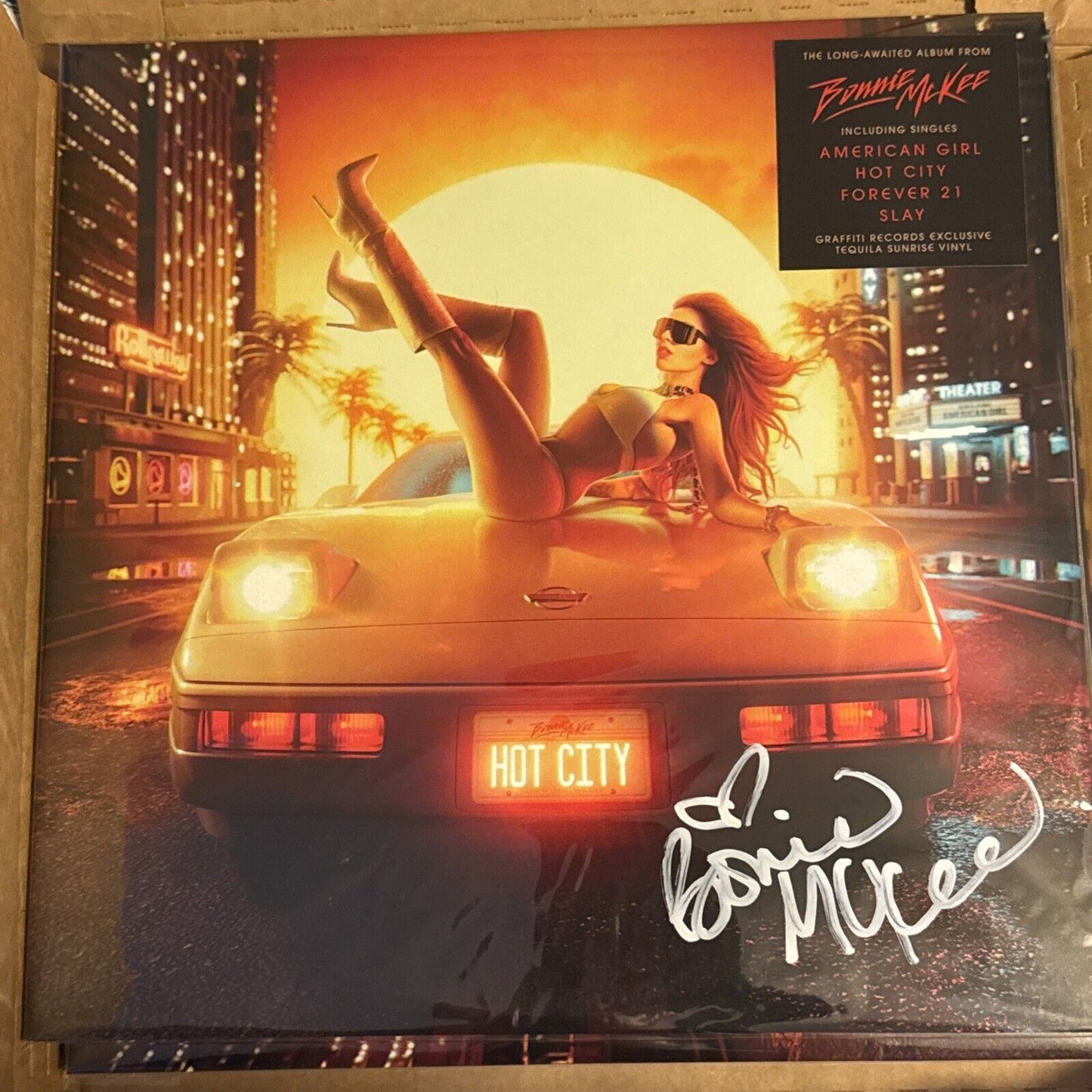 Bonnie McKee - Hot City 2xLP Graffiti Records Exclusive SIGNED Tequila Sunrise