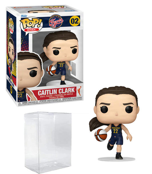 Caitlin Clark #02 Funko POP! Basketball WNBA: Indiana Fever with Protector