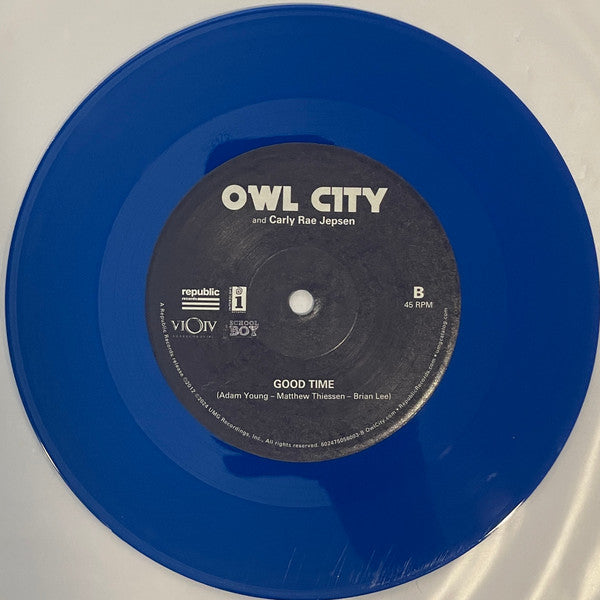 Owl City : Fireflies/Good Time (7", Single, Ltd, Blu)