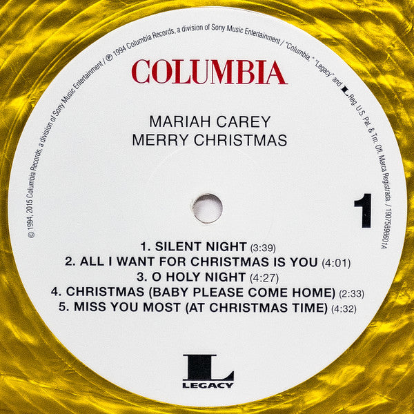 Mariah Carey : Merry Christmas (LP, Album, Ltd, Num, RE, Gol)