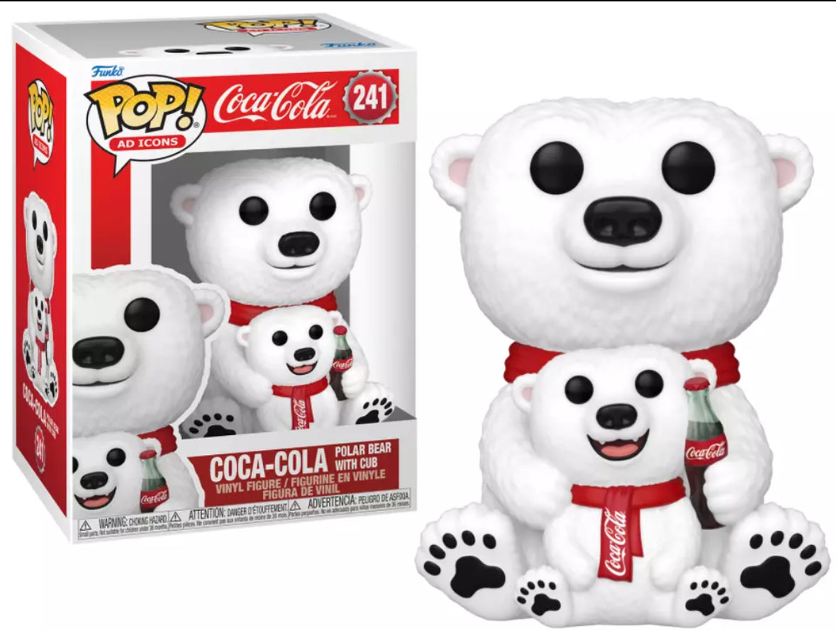 Funko Pop! Vinyl: Coca-Cola - Coca-Cola Polar Bear with Cub #241 w/protector