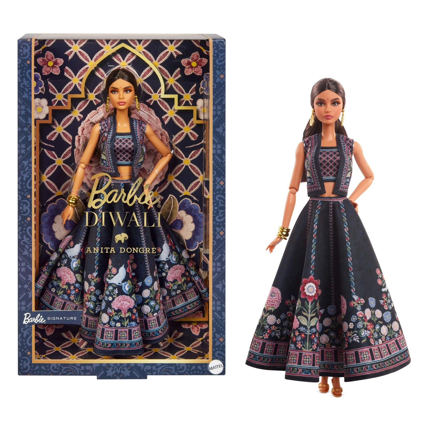 Barbie Diwali Barbie Doll by Anita Dongre Wearing Festival of Lights Look