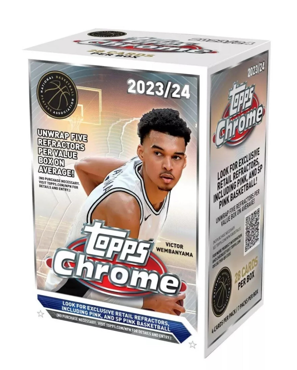 2023-24 Topps NBA Chrome Basketball Trading Cards Blaster Box