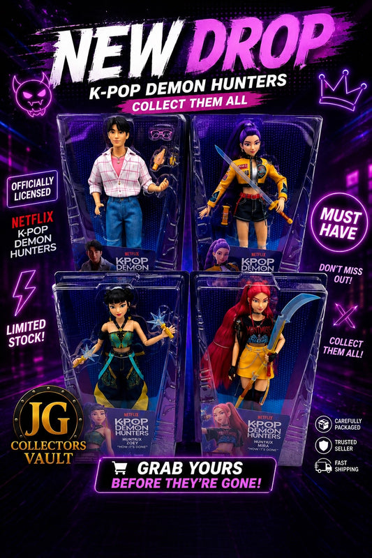 K-Pop Demon Hunters Huntrix Core Fashion Doll 4-Pack – Rumi, Mira, Zoey & Jinu