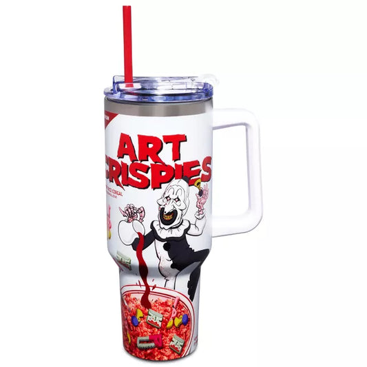 Art The Clown Crispies Travel Tumbler with Straw 40 oz. TERRIFIER