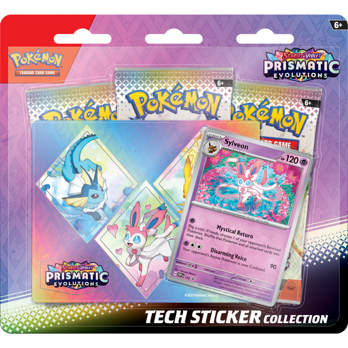 Pokemon Trading Card Games Scarlet & Violet—Prismatic Evolutions Tech Sticker Collection Sylveon