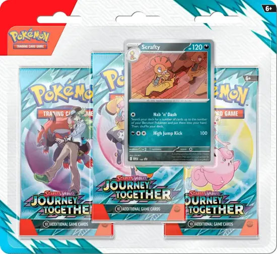 Pokemon Scarlet & Violet Journey Together 3-Pack Blister (Yanmega/Scrafty)