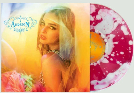 Addison Rae - Addison Bad World LIMITED Pink Liquid Filled Vinyl LP  PRESALE