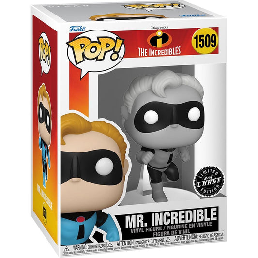 Funko Pop! Disney The Incredibles Mr. Incredible B&W CHASE #1509 w/ Protector