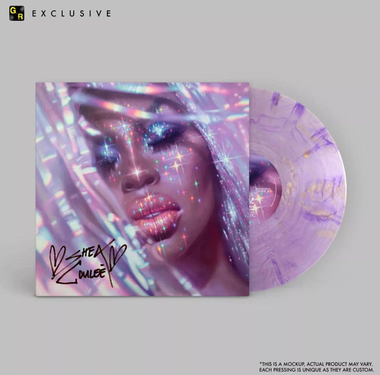 AUTOGRAPHED SIGNED Shea Coulee Couleé 8 Purple Gold Shimmer Graffiti PRESALE
