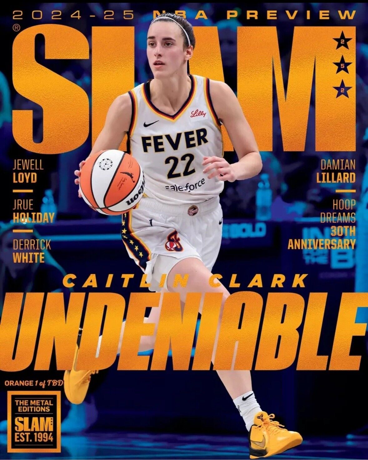 ORANGE METAL: SLAM 252 - CAITLIN CLARK LE /867 Indiana Fever