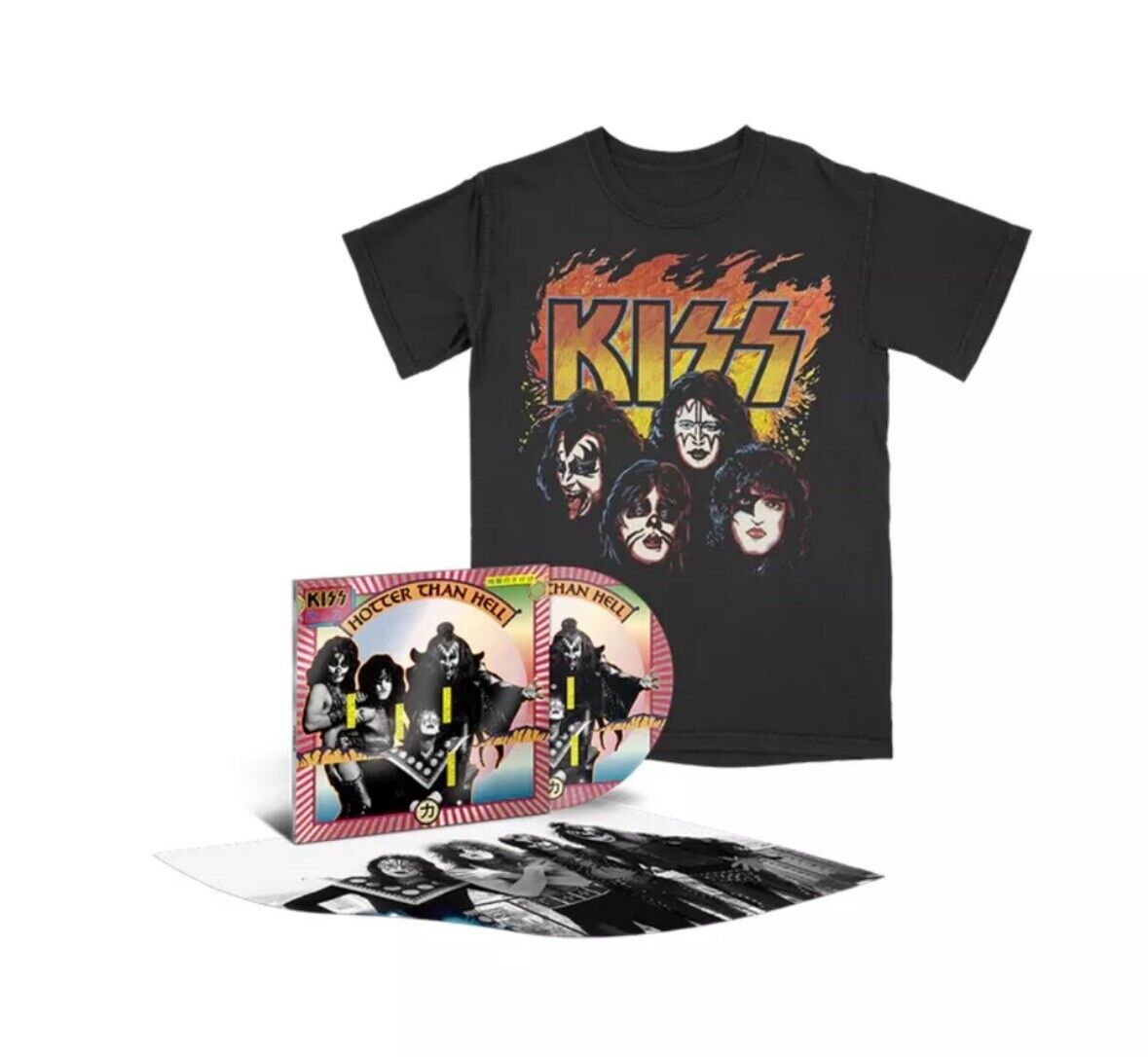 KISS Hotter Than Hell 50th Anniversary Deluxe Picture Disc Limited + Tee